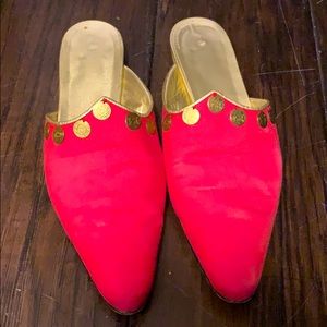 Vintage Escada pink slippers.Size 38